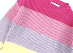 Kids ONLY fuchsia purple/moonlite mauve/lavendula/french vanilla stribet pullover striktrøje